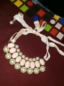 Elegant Pearl and Stone Necklace