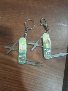 2 vintage Swiss Knife Keychain ,Geneva &amp; Luzern