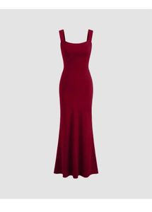 Elegant Red Maxi Dress