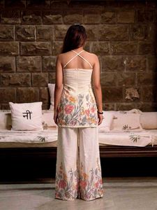 Nishorama Zaya Halterneck Kurti Pant Set