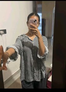 Chic Striped Button-Up Shirt