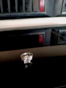 Sparkling Square Cut Ring