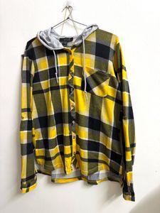 unisex Plaid Hoodie Flannel