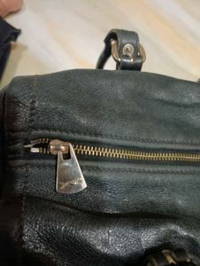 Stylish Black Leather Hobo Bag