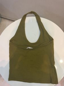 Olive Green Halter Neck Top from Zara