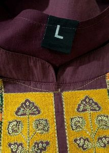 Elegant Purple Kurta Set withBeautifully crafted k
