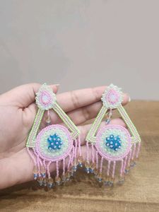 Boho Beaded Chandelier Earrings