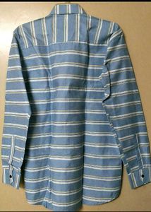 Men's Blue Striped Casual Shirt
