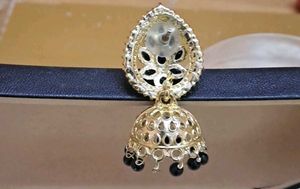 Elegant Black Jhumka Earrings