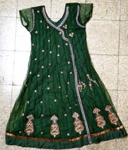OFFER🔥💚Emerald Green Embellished Ethnic Anarkali