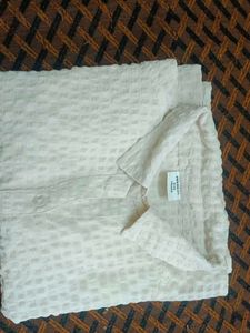 Textured Button-Up Shirt