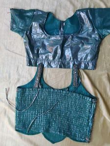Crop top shimmer lehnga with blouse 👗