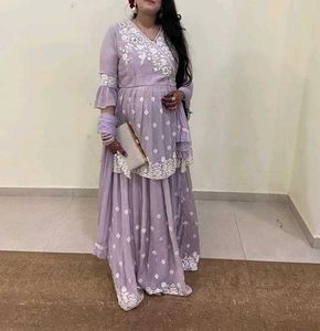 ✨Graceful Lavender Flared Dress