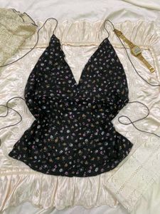 Floral Halter Neck  Top
