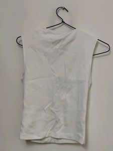 Sleeveless White Top