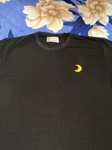 Black T-Shirt with Crescent Moon Logo