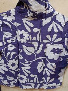 Stylish Floral Print Button-Up Top