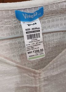 Vault White Ruched Crop Top