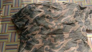 Camo Print Lace-Up T-Shirt
