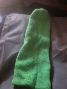 Bright Green Knitted Face Warmer