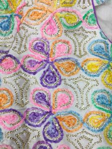Colorful Floral Kurta with sharara