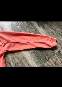 Coral Half Zip Sweatshirt