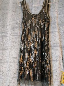 A BLACK SEQUIN DRESS
