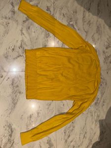 Bright Yellow V-Neck Sweater