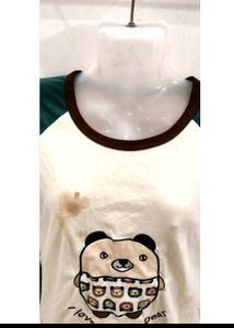 Beautiful Panda Top For Girls Length 24