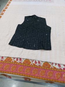 Embellished Nehru Jacket Style Top