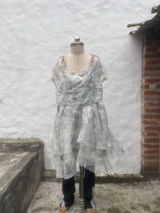 Sheer Ruffle Dress