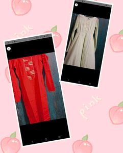 combo of 2 Red Kurta and florocent A line kurt