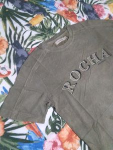 ROCHA Embroidered Olive T-Shirt