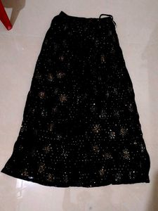 Sparkling Black Ethnic Skirt