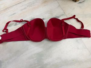Red detachable Bra