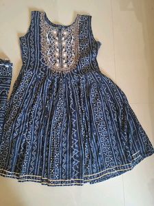 Beautiful Blue Bandhani Kurta Set 2 pair
