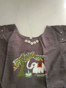 Embroidered Elephant gown