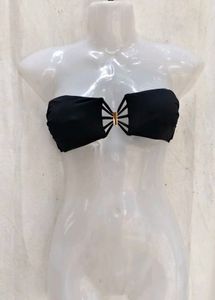 468. Chic Black Strappy Bikini Top