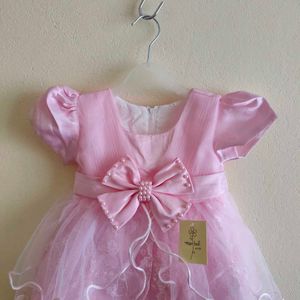 Adorable Pink Baby Dress with Bow