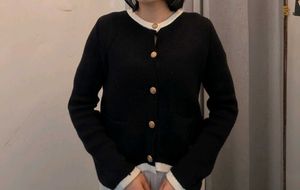 Zara Black & White Cardigan