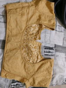 Gold Embellished Sari Blouse