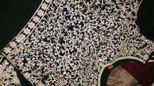 Elegant Black Embroidered anarkali set