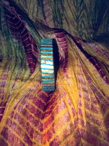 Handmade Ribbonwork on glass bangle