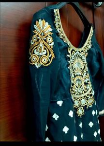 Black Party Wear Kurta