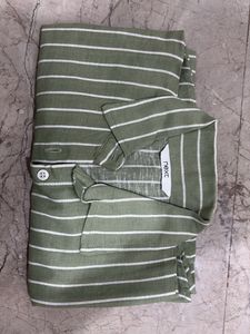Next Striped Button-Up Top