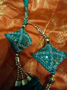 Stunning Orange &amp; Green Lehenga Choli Set
