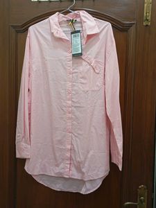 Chic Pink Button-Up Shirt