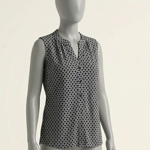 Sleeveless Geometric Print Top