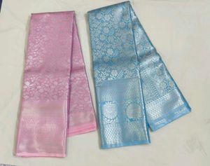 Elegant Pink Brocade Silk Saree