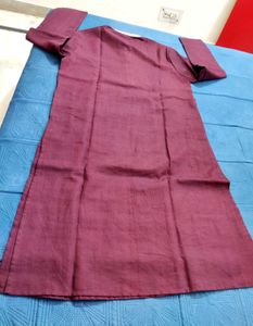 Maroon Kurta with Embellished Border